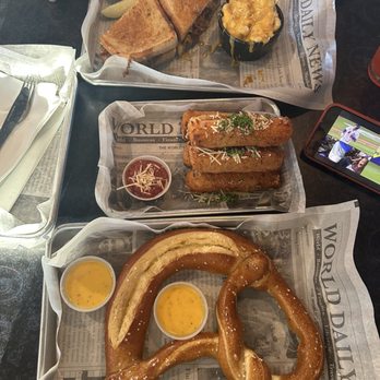 The Bearded Ginger - Bavarian Pretzel Mozzarella Logs Pulled Pork BBQ Grilled Cheese - Barbeque Near Me - Spokane Valley, Washington The Bearded Ginger - Bavarian Pretzel Mozzarella Logs Pulled Pork BBQ Grilled Cheese - Barbeque Near Me - Spokane Valley, Washington