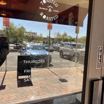 Toasted & Roasted - 10/3/24 FYI. Business hours. - Breakfast & Brunch Near Me - Henderson, Nevada Toasted & Roasted - 10/3/24 FYI. Business hours. - Breakfast & Brunch Near Me - Henderson, Nevada