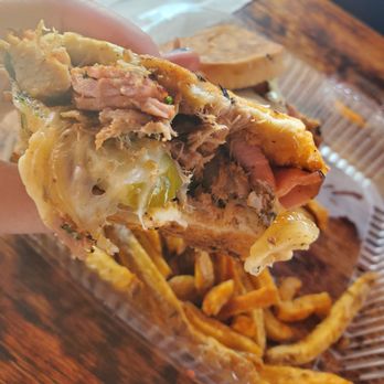 The Ojai Beverage - Cuban Sandwich with blackened fries. Kinda sandwich you'll crave after having. - Beer, Wine & Spirits Near Me - Ojai, California The Ojai Beverage - Cuban Sandwich with blackened fries. Kinda sandwich you'll crave after having. - Beer, Wine & Spirits Near Me - Ojai, California
