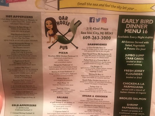 Menu photo 2 Oar House Pub Sea Isle City, NJ Menu photo 2 Oar House Pub Sea Isle City, NJ