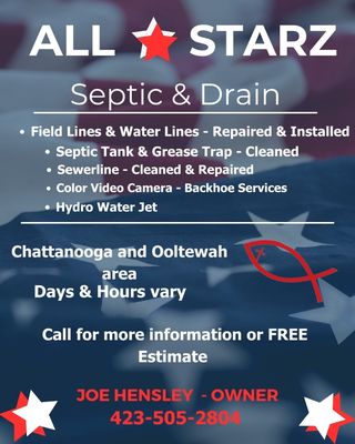 Allstarz septic and drain on Yelp