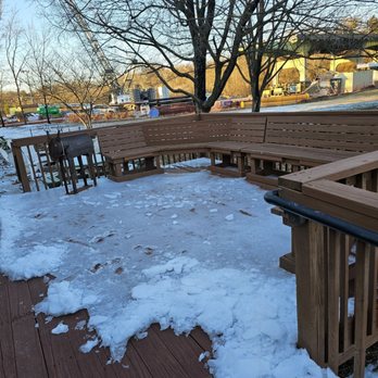 The Green Goat - The deck with built-in benches. - Pizza Near Me - Roanoke, Virginia The Green Goat - The deck with built-in benches. - Pizza Near Me - Roanoke, Virginia