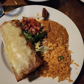 El Charro Cafe - Carne Seca Famous Chimichanga with Cheese - Tacos Near Me - Tucson, Arizona