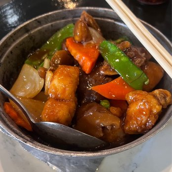 Lotus Garden - From menu card... translated as chestnut chicken... in a mild brown sauce... seriously tasty - Chinese Near Me - Vienna, Virginia Lotus Garden - From menu card... translated as chestnut chicken... in a mild brown sauce... seriously tasty - Chinese Near Me - Vienna, Virginia