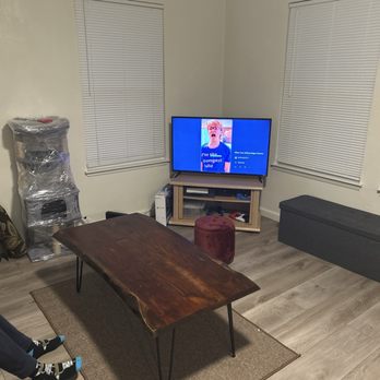 AOA Moving - Living room furniture safely arrived. Heavy table. - Movers Near Me AOA Moving - Living room furniture safely arrived. Heavy table. - Movers Near Me