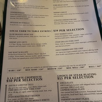 Houston White - Menu - Steakhouses Near Me - Rehoboth Beach, Delaware