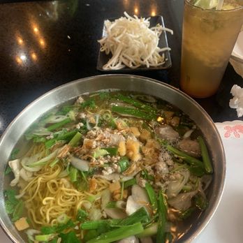 Grandpa's Kitchen - Grill Bar 168 - #14. STREET STYLE EGG NOODLE SOUP  All the meat hidden beneath - Vietnamese Near Me - Garden Grove, California