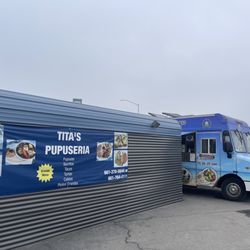 Tita's Pupuseria Truck - Signage and front of truck!