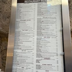 Le Kashmir - Menu