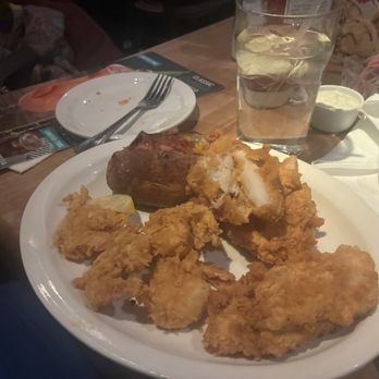 Cheddar's Scratch Kitchen - Fried Shrimp, white fish baked potato and red beans and rice - Comfort Food Near Me - Newport News, Virginia