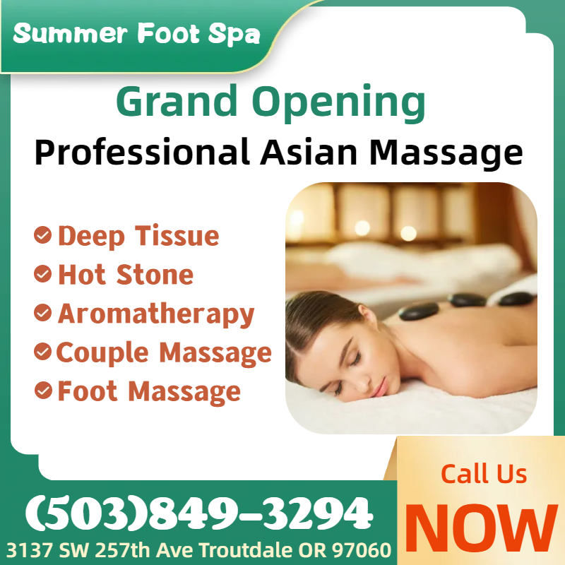 SUMMER FOOT SPA Updated September 2024 3137 SW 257th Ave, Troutdale, Oregon Massage