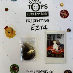 Cool Tops Cuts for Kids - They provided this adorable memory for his first hair cut