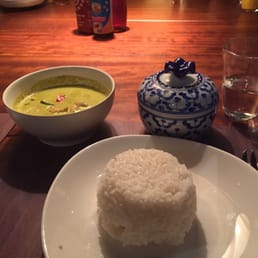 Green curry chicken with rice Green curry chicken with rice