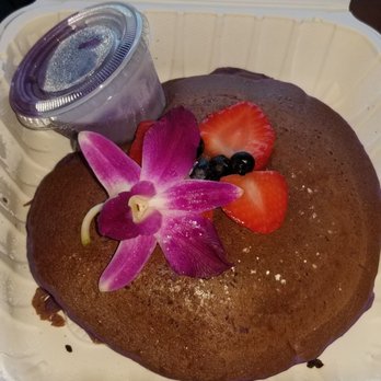 Guieb Cafe - Ube mascarpone pancakes - New American Near Me - Honolulu, Hawaii Guieb Cafe - Ube mascarpone pancakes - New American Near Me - Honolulu, Hawaii