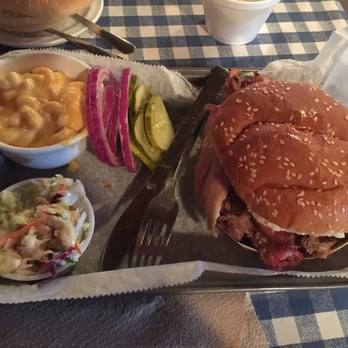 Mark's Feed Store - The largest pull pork sandwich I've ever seen. Plus some OK sides :/ - American Near Me - Louisville, Kentucky Mark's Feed Store - The largest pull pork sandwich I've ever seen. Plus some OK sides :/ - American Near Me - Louisville, Kentucky