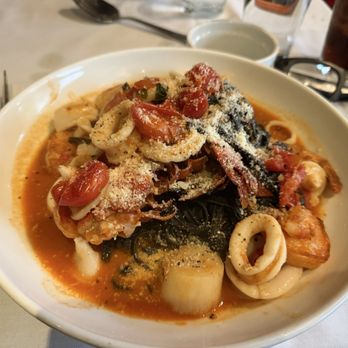 Osteria - Seafood black ink pasta - Italian Near Me - Greensboro, North Carolina Osteria - Seafood black ink pasta - Italian Near Me - Greensboro, North Carolina