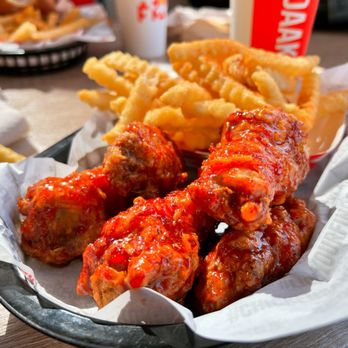 Holdaak Fried Chicken - Something's wrong but it could be right 5-Wing Seoul Spicy Combo from #Holdaak - Chicken Shop Near Me - Fullerton, California Holdaak Fried Chicken - Something's wrong but it could be right 5-Wing Seoul Spicy Combo from #Holdaak - Chicken Shop Near Me - Fullerton, California