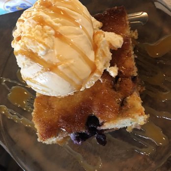 Clay's Restaurant - Free cobbler with Yelp check- in... this tasted more like cake, I wasn't impressed. - Burgers Near Me - Houston, Texas