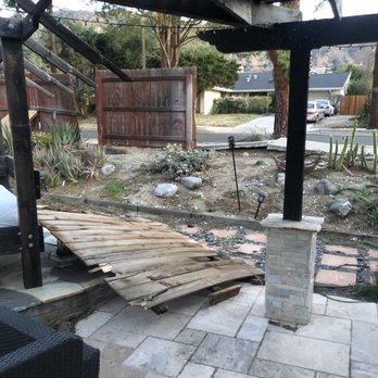 Miguels Fence - Before (after the storm) - Fences & Gates Near Me