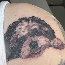 Ace Custom Tattooing - It's all red and swollen but I already wanna do it again My boy - by Chase Spivey  Freshly done and covered in tape and still looks great.