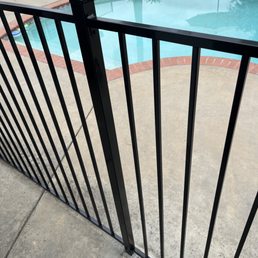New powder coated fencing.