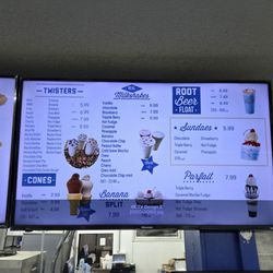 Fosters Freeze - Panel 2 of the Menu Board. This panel contains the shakes, sundaes, Twisters, freezes....