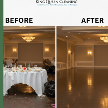 King Queen Cleaning - Event clean up, we will make sure the banquet room looks the way it did before you hosted. - Home Cleaning Near Me - Sacramento, California King Queen Cleaning - Event clean up, we will make sure the banquet room looks the way it did before you hosted. - Home Cleaning Near Me - Sacramento, California