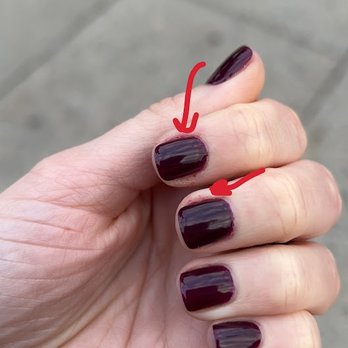 Tenley Nails - Gel manicure not totally cleaned up on the sides - Nail Salons Near Me - Washington, DC, District of Columbia