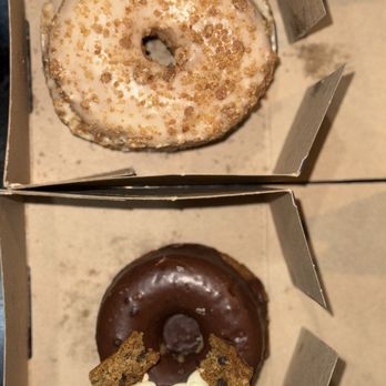 The Salty Donut - Vegan apple above & gluten free chocolate chip below - Donuts Near Me - Orlando, Florida