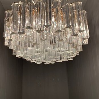 Mahaffey Electric - Close up view of the number of individually hung crystals - Electricians Near Me