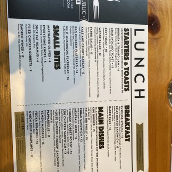 Crown Republic Gastropub - Lunch menu - Gastropubs Near Me - Cincinnati, Ohio