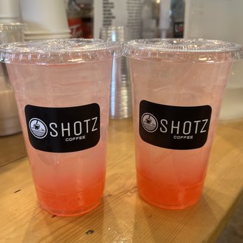 Shotz Coffee - two shotz cups on a table - Coffee & Tea Near Me - Colfax, Washington Shotz Coffee - two shotz cups on a table - Coffee & Tea Near Me - Colfax, Washington