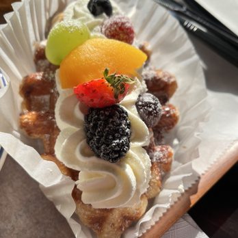 Chateau De Chantilly Cafe - Croffle - croissant pressed into a waffle - Bakeries Near Me - Chantilly, Virginia