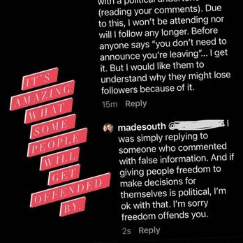 Made South Market - MadeSouth disrespecting a patrons different views for all to see after he blocked them. - Shopping Centers Near Me - Franklin, Tennessee Made South Market - MadeSouth disrespecting a patrons different views for all to see after he blocked them. - Shopping Centers Near Me - Franklin, Tennessee