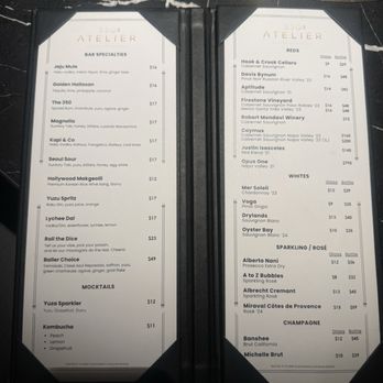 350 ATELIER - Menu - Korean Near Me - North Hollywood, California