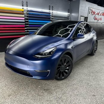 Dependable Guys - Tesla model Y matte wrap, tint and ceramic coat - Auto Customization Near Me - Santa Ana, California