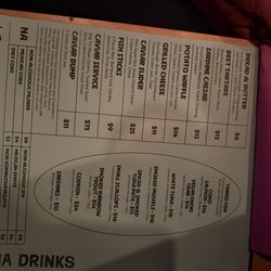 Siren Cocktail Bar - Menu