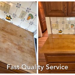 Fast Quality Service - Wood countertop refinished