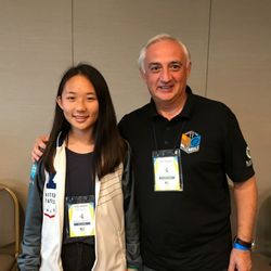 American Chess Academy - Coach Armen with under 16 Girl's World Youth Champion Annie Wang