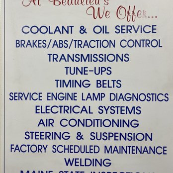 Beaulieu's Upright Auto Repair - Services. - Auto Repair Near Me - Augusta, Maine Beaulieu's Upright Auto Repair - Services. - Auto Repair Near Me - Augusta, Maine