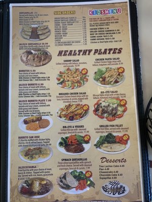 Menu photo 4 Agave Jalisco Resturant Goliad, TX