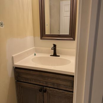 Re-Bath - Cabinet encounter in second bathroom - General Contractors Near Me - Troy, Michigan