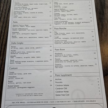 Osteria Alberico - Food menu - Pizza Near Me - Englewood, Colorado Osteria Alberico - Food menu - Pizza Near Me - Englewood, Colorado