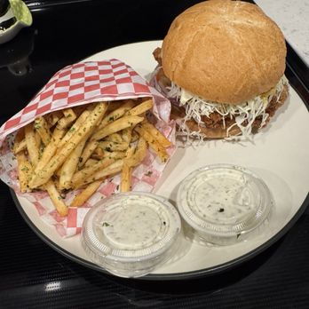 Katsu Burger - Miso Honey Tofu and nori Fries - Japanese Near Me - Seattle, Washington