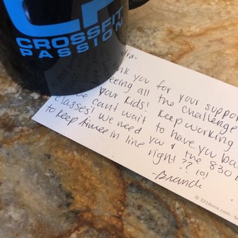 United Performace - Mug and note from Brandi, a Crossfit Passion Coach - Interval Training Gyms Near Me - Alpharetta, Georgia United Performace - Mug and note from Brandi, a Crossfit Passion Coach - Interval Training Gyms Near Me - Alpharetta, Georgia