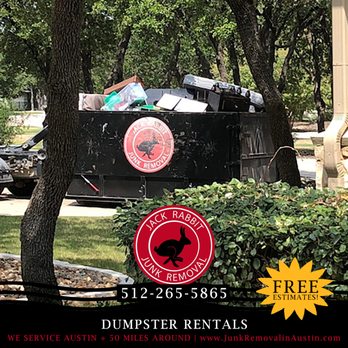Jack Rabbit Junk Removal - Austin dumpster rentals - 20 yard dumpsters for $400 plus tax - Junk Removal & Hauling Near Me