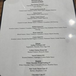 Dinner Menu Dinner Menu