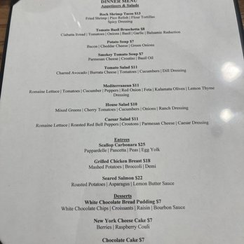 The Belle Jim - Dinner Menu - Bed & Breakfast Near Me - Jasper, Texas The Belle Jim - Dinner Menu - Bed & Breakfast Near Me - Jasper, Texas