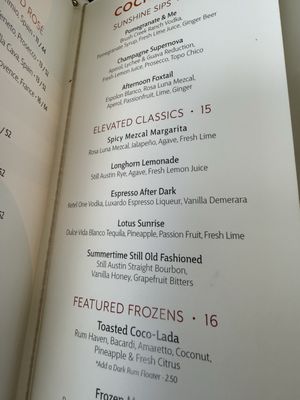 Menu photo 1 Otopia Rooftop Lounge Austin, TX