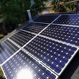 Solar panels sparkle